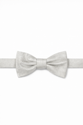 Cristoforo Cardi Pre-Tied Platinum Paisley Silk Bow Tie