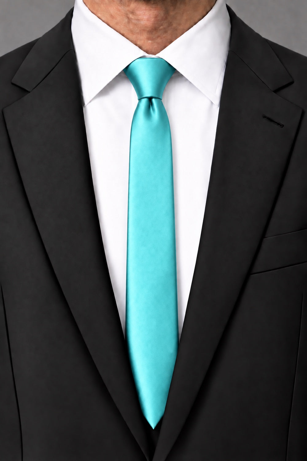 Cardi Pool Luxury Satin Skinny Necktie