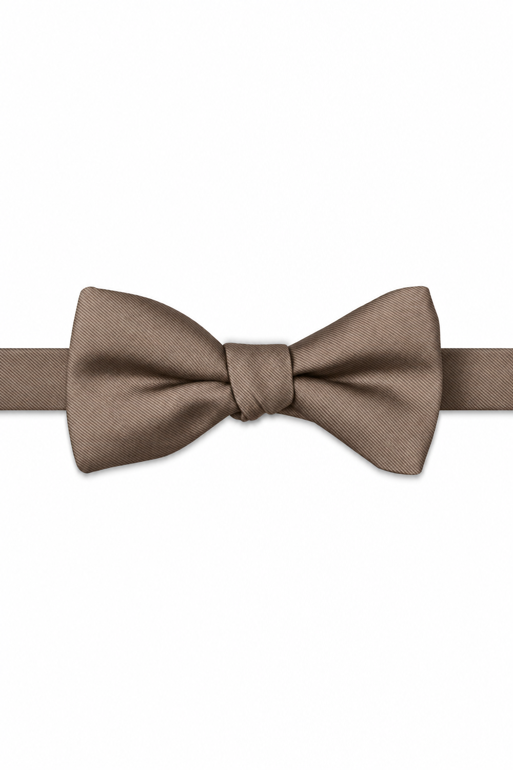Portobello Modern Solid Bow Tie - pre-tied bow tie, front view
