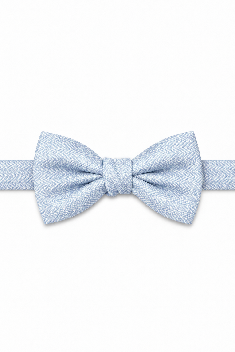 Cardi Powder Blue Herringbone Bow Tie