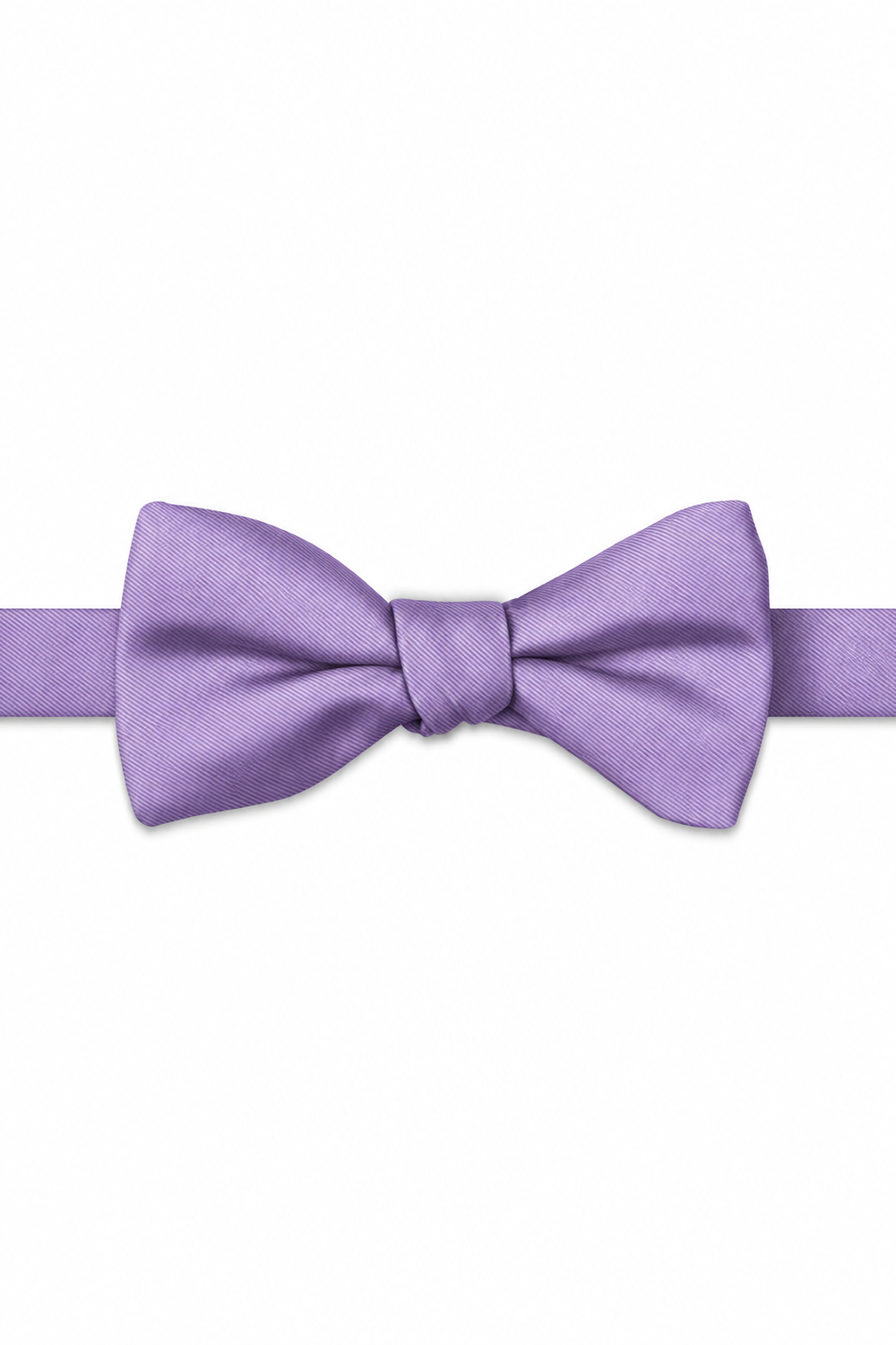 Purple Modern Solid Bow Tie - pre-tied bow tie, front view