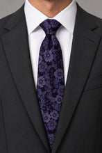 Ted Stanford Purple & Fuchsia Blossom Floral Necktie