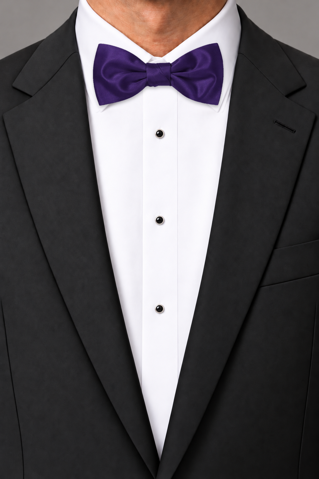 Cardi Purple Luxury Satin Bow Tie