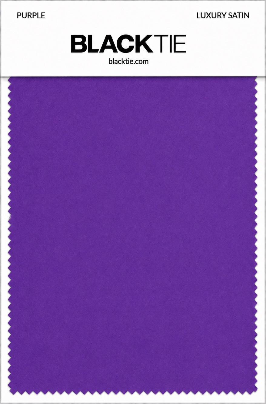 Purple Luxury Satin fabric swatch card