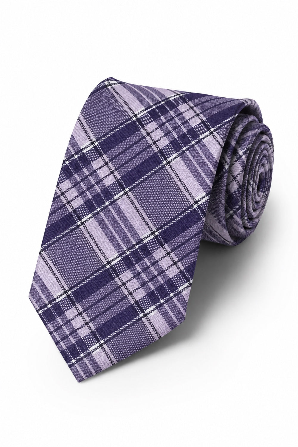 Cardi Purple Madison Plaid Necktie