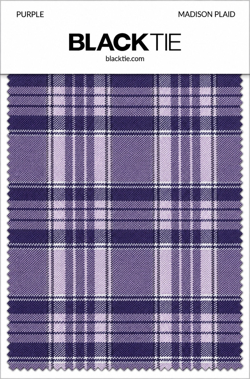 Cardi Purple Madison Plaid Necktie