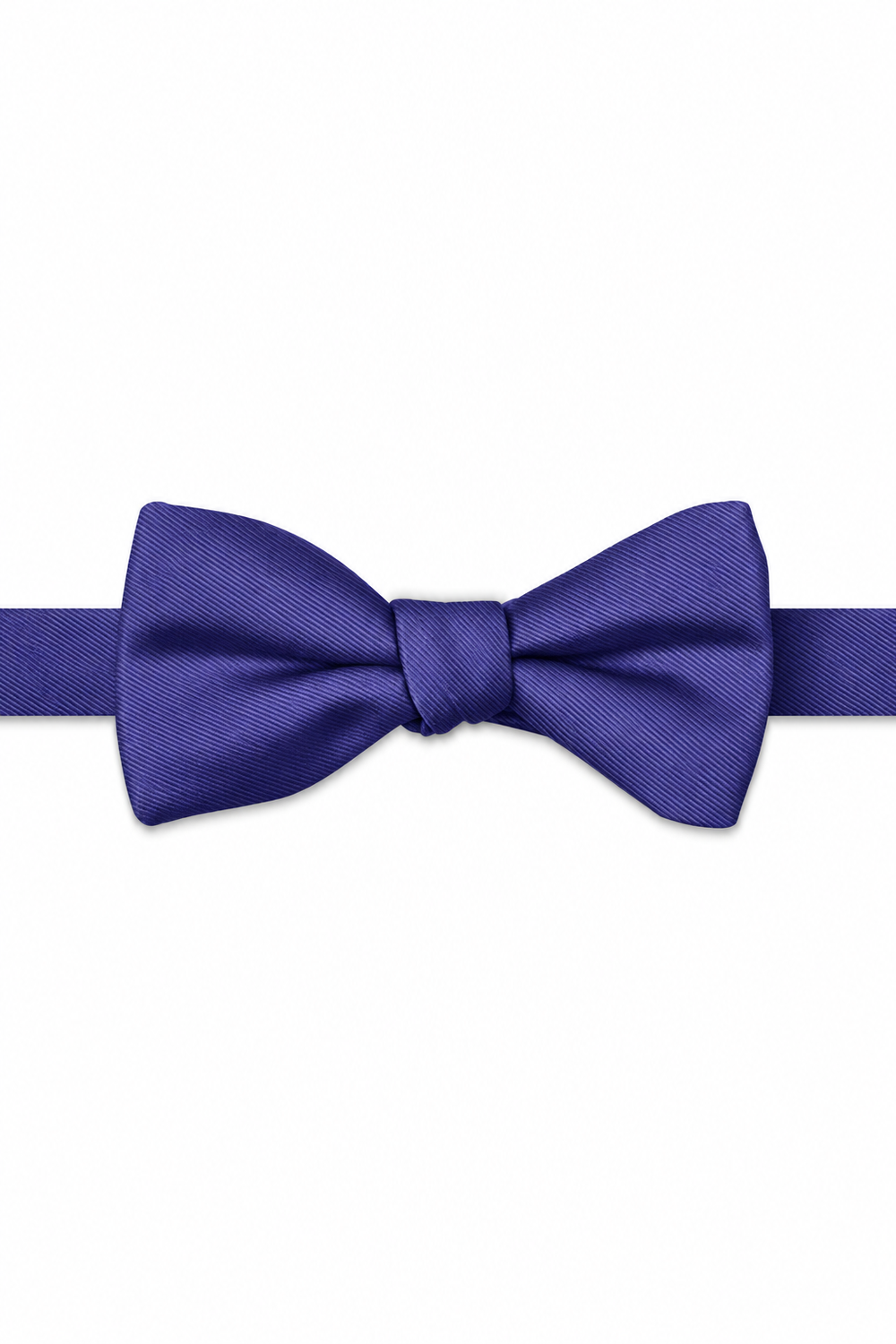 Purple Storm Modern Solid Bow Tie - pre-tied bow tie, front view