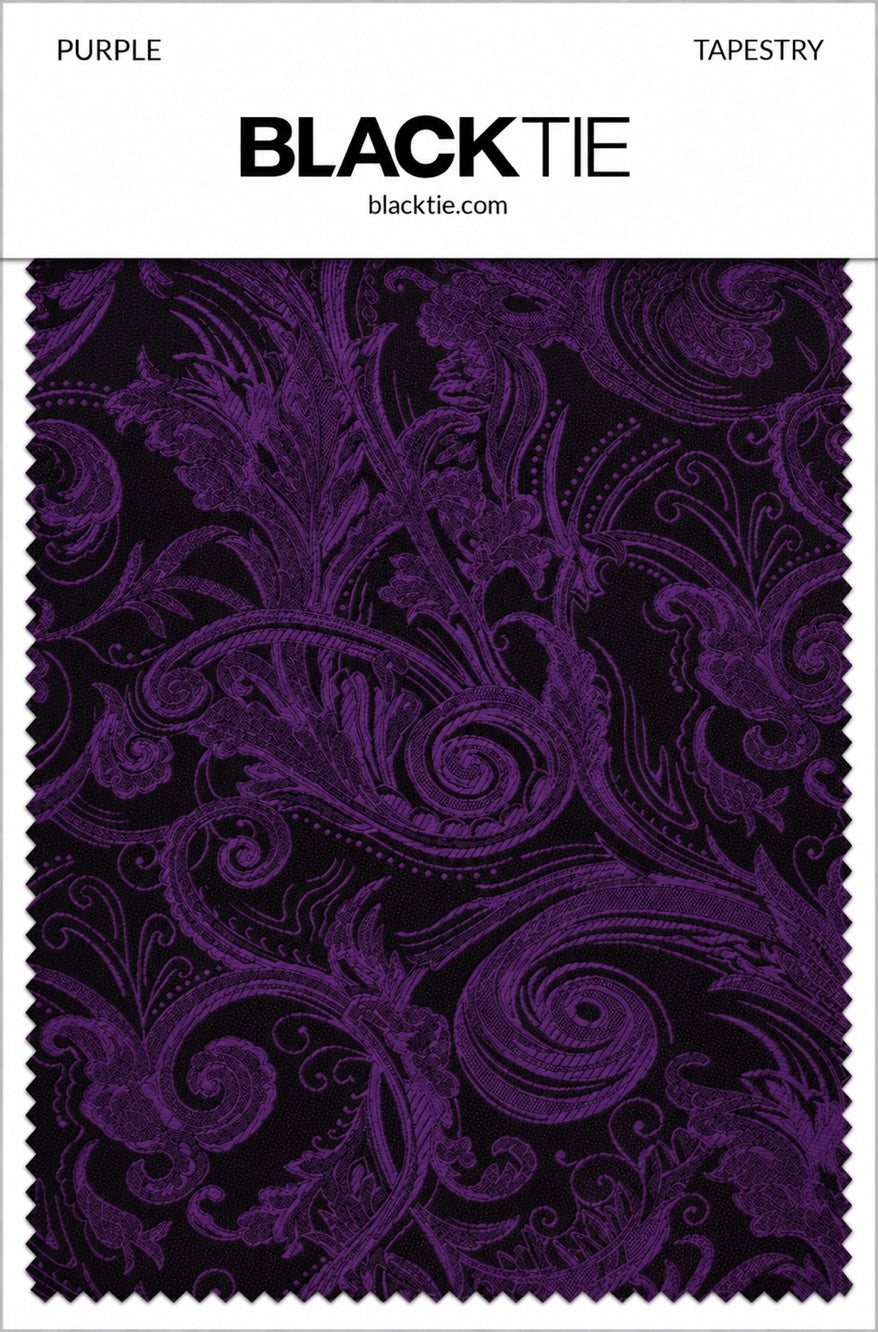 Cardi Purple Tapestry Necktie