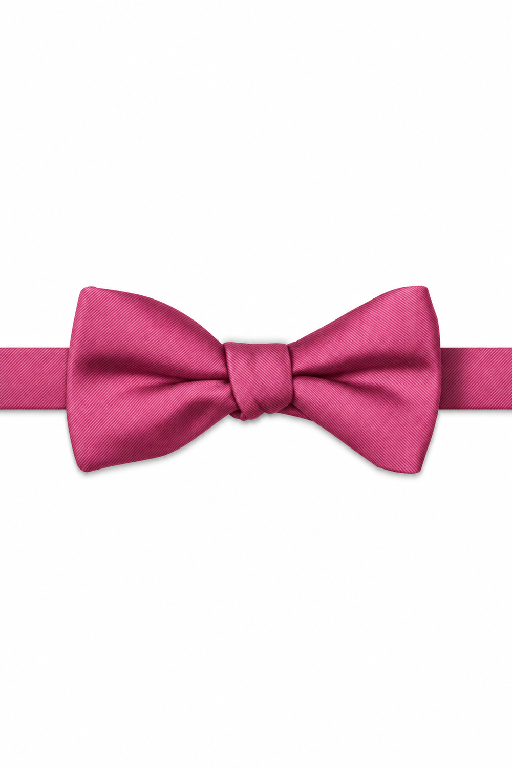 Raspberry Modern Solid Bow Tie - pre-tied bow tie, front view