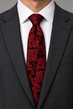 Ted Stanford Red Blossom Floral Necktie