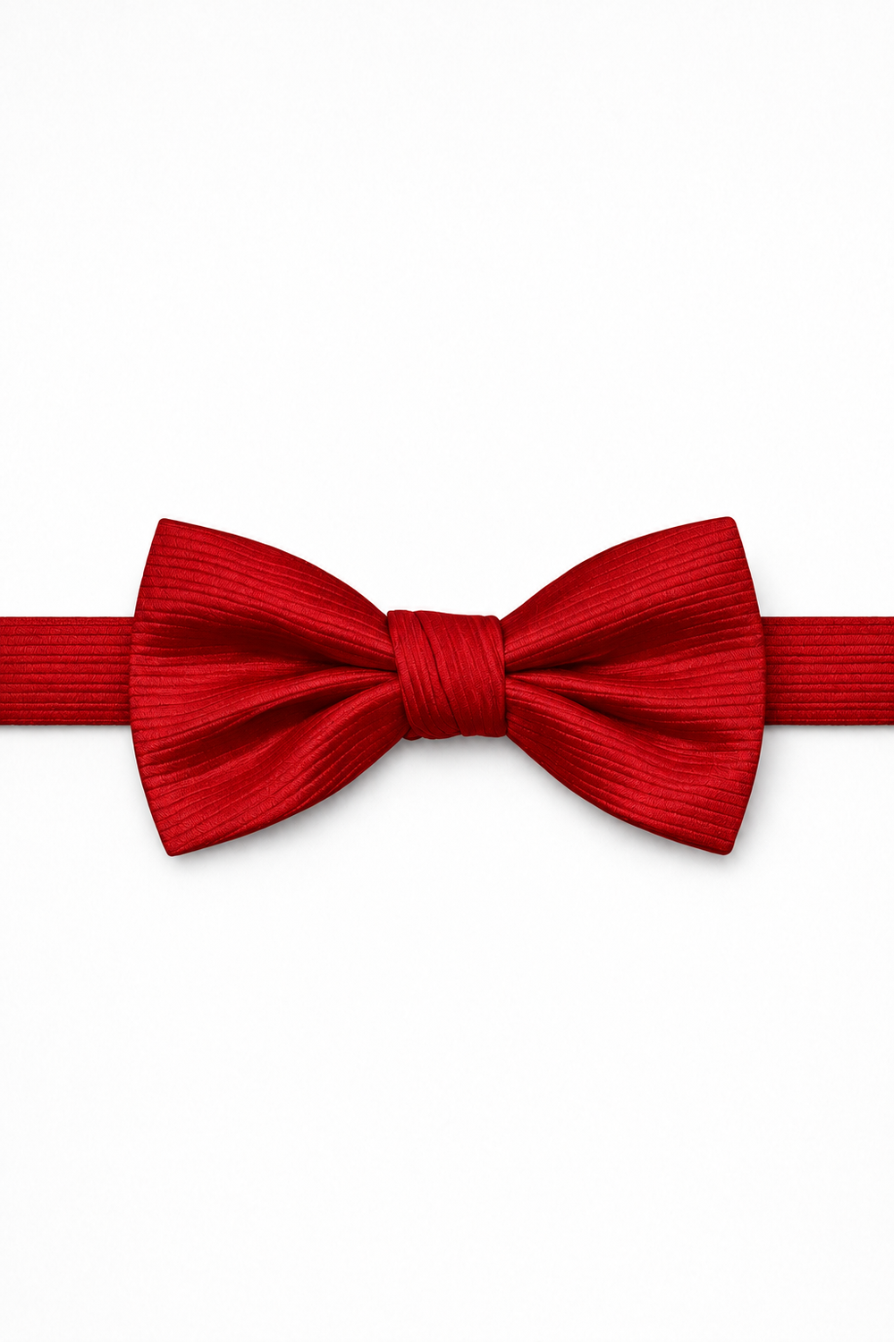 Cristoforo Cardi Pre-Tied Red Faille Silk Bow Tie