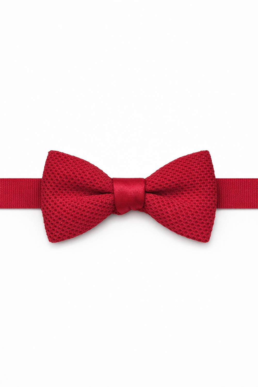 Cristoforo Cardi Red Silk Knit Bow Tie