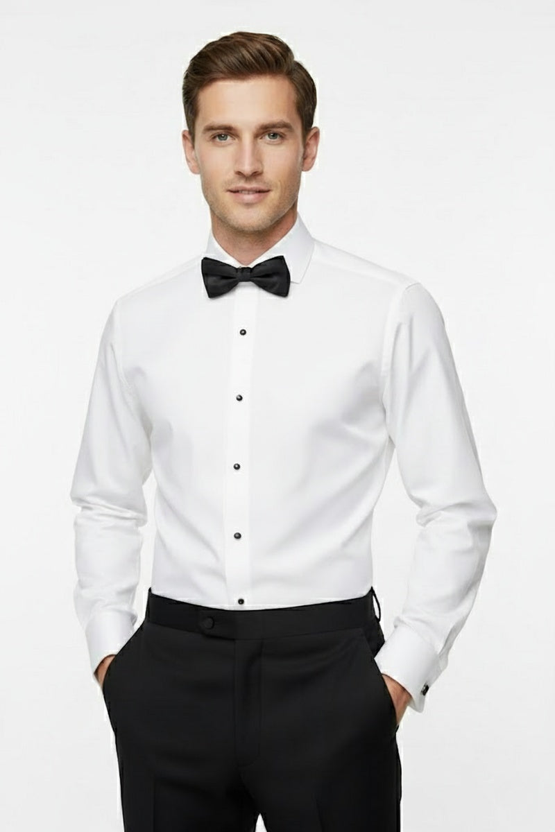 Cardi "Richard" White Spread Collar Shirt
