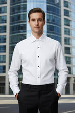 "Richard" White Spread Collar Shirt