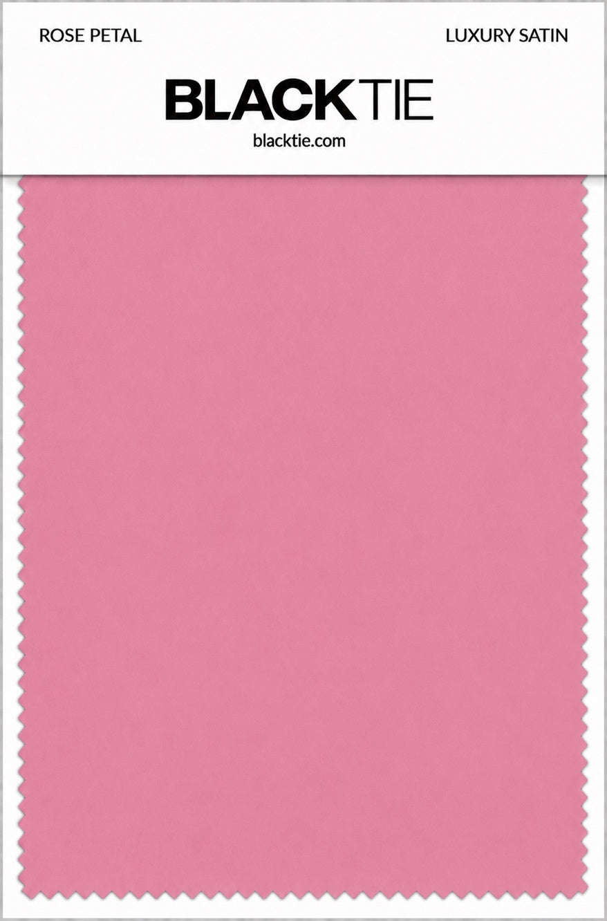 Rose Petal Luxury Satin fabric swatch card