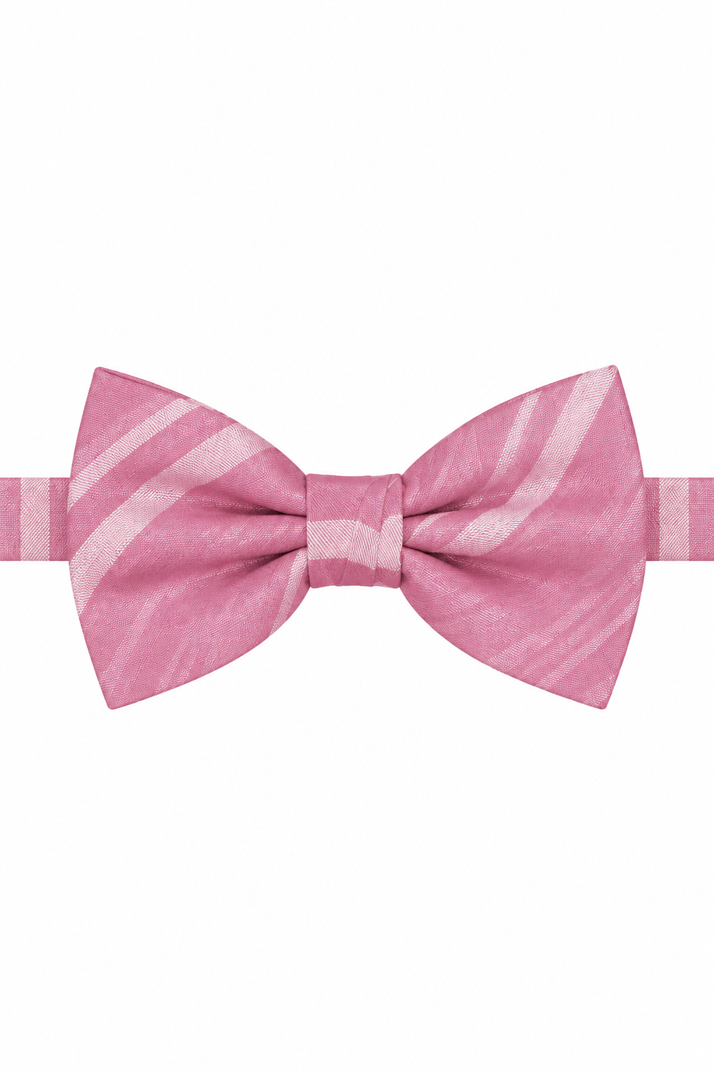 Cardi Pre-Tied Rose Petal Striped Satin Bow Tie