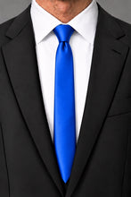 Cardi Royal Blue Luxury Satin Skinny Necktie
