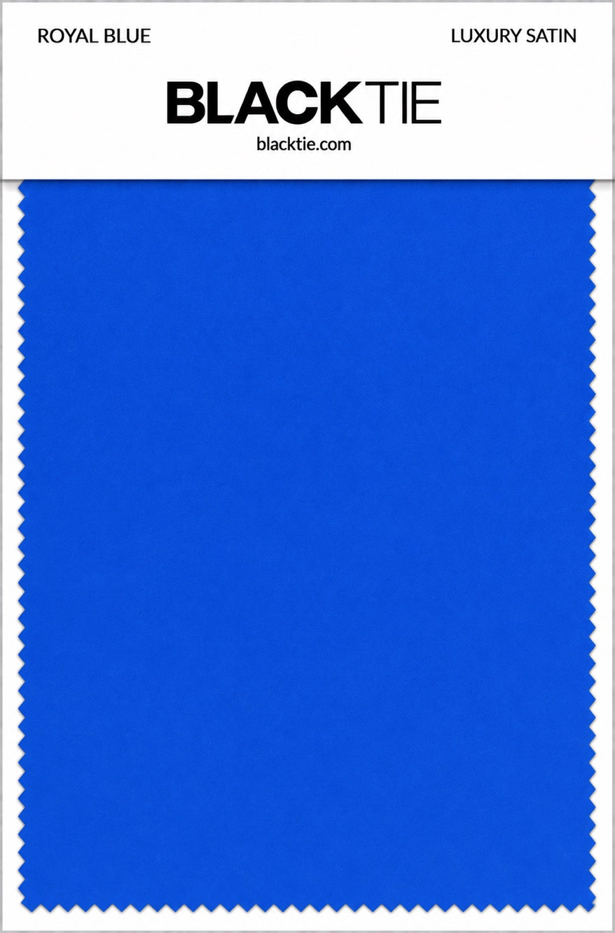 Royal Blue Luxury Satin fabric swatch card