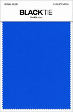 Royal Blue Luxury Satin fabric swatch card