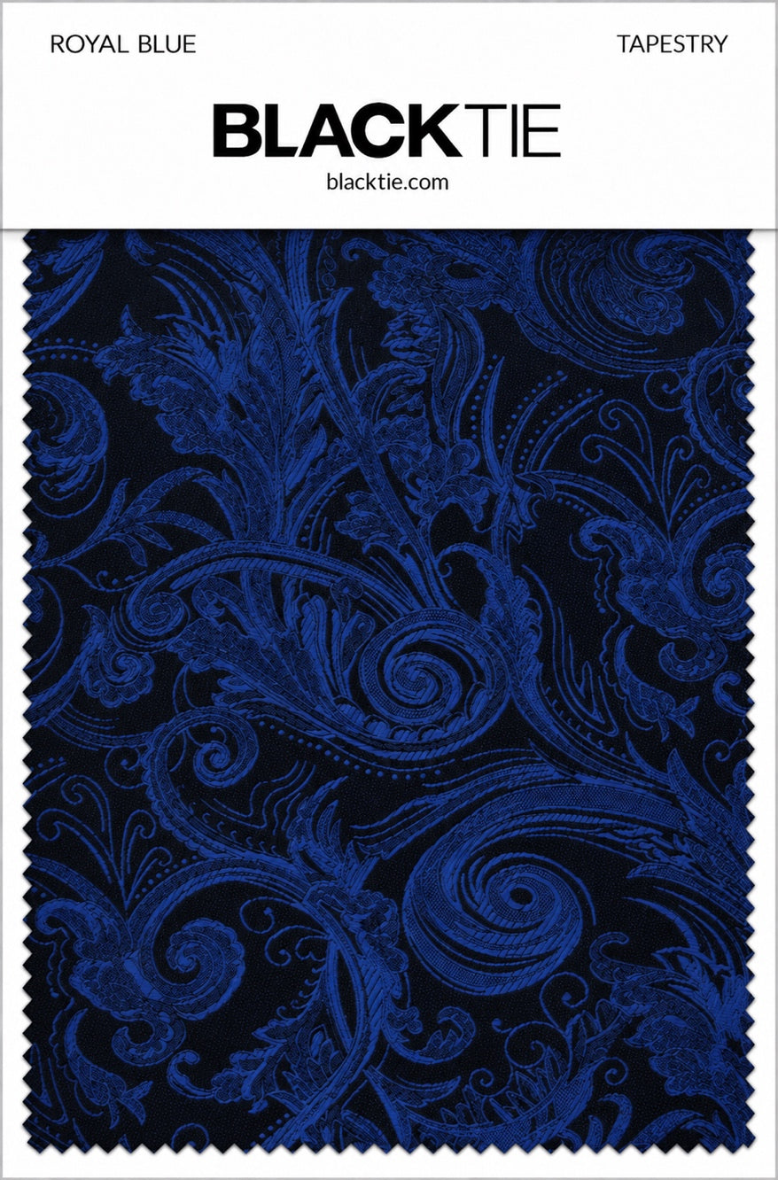 Cardi Royal Blue Tapestry Necktie