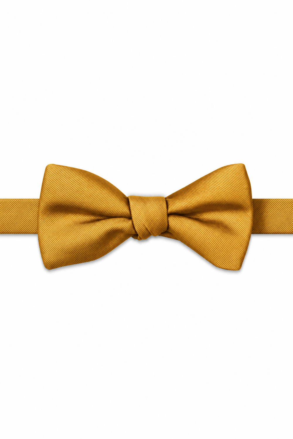 Saffron Modern Solid Bow Tie - pre-tied bow tie, front view