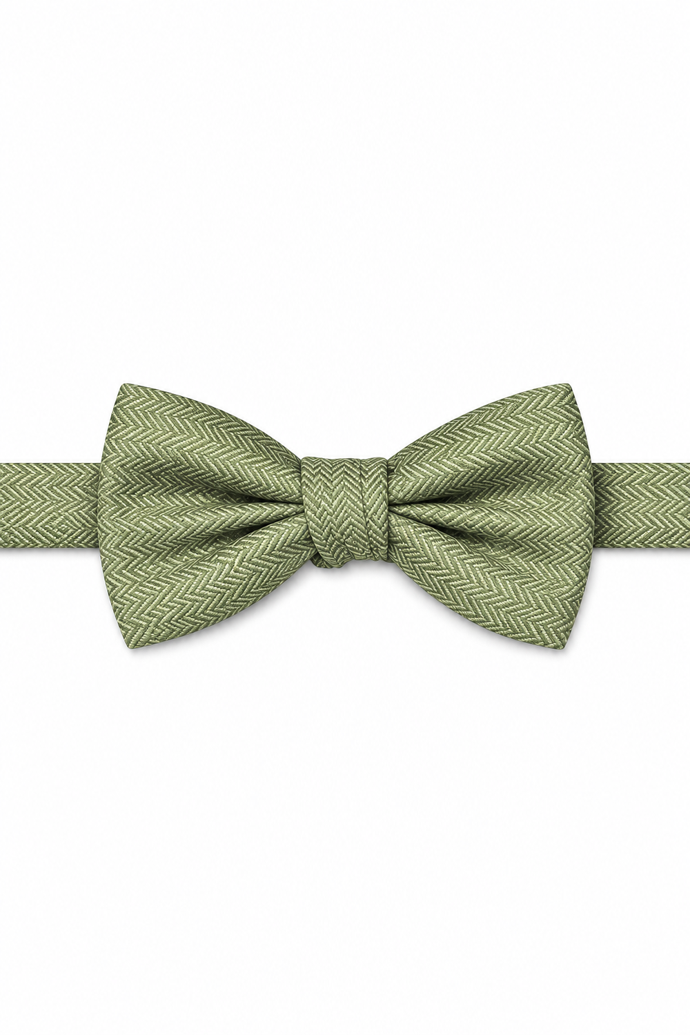 Cardi Sage Herringbone Bow Tie