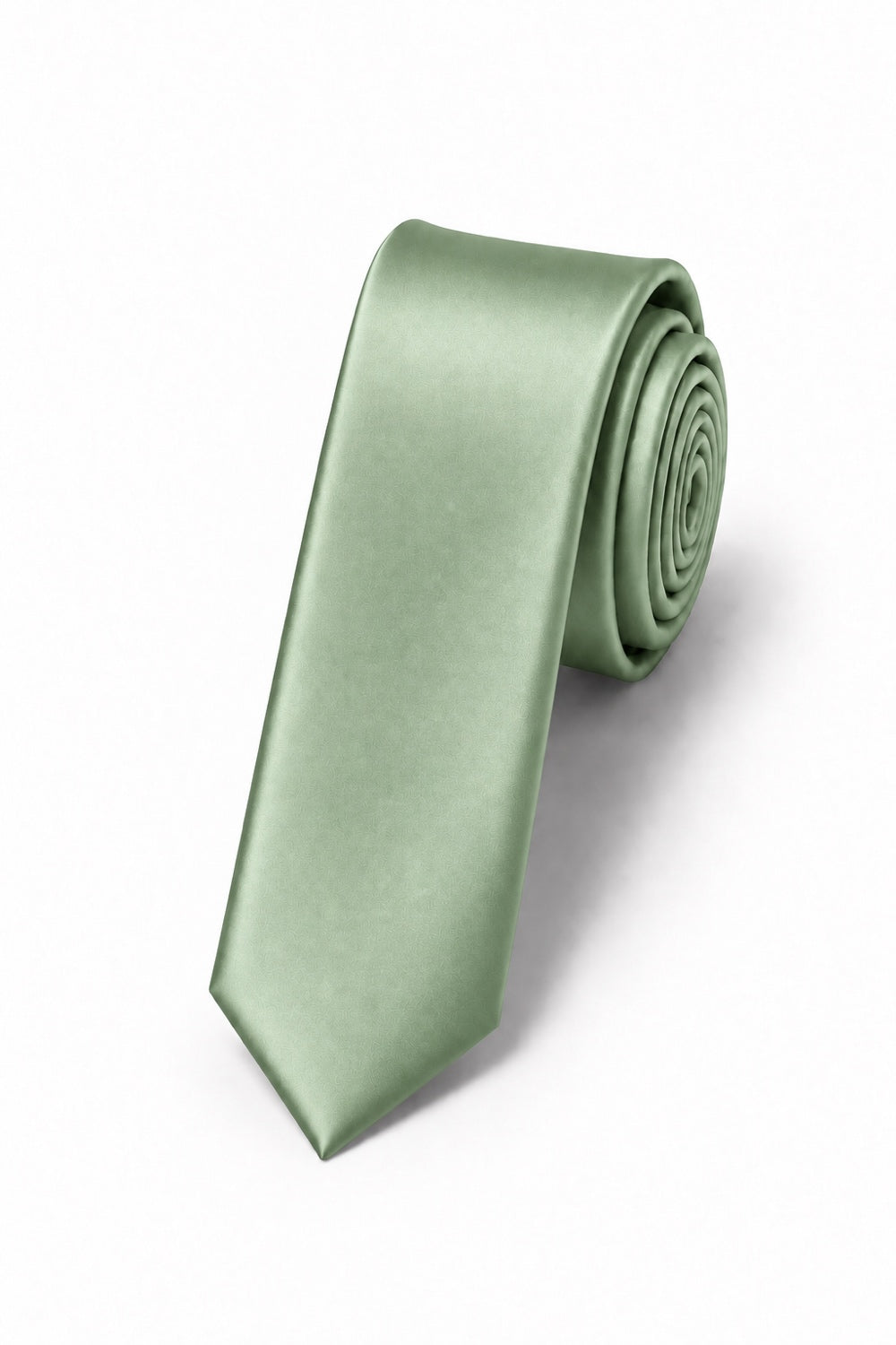 Cardi Sage Luxury Satin Skinny Necktie