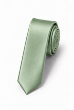 Cardi Sage Luxury Satin Skinny Necktie