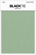 Sage Luxury Satin fabric swatch card