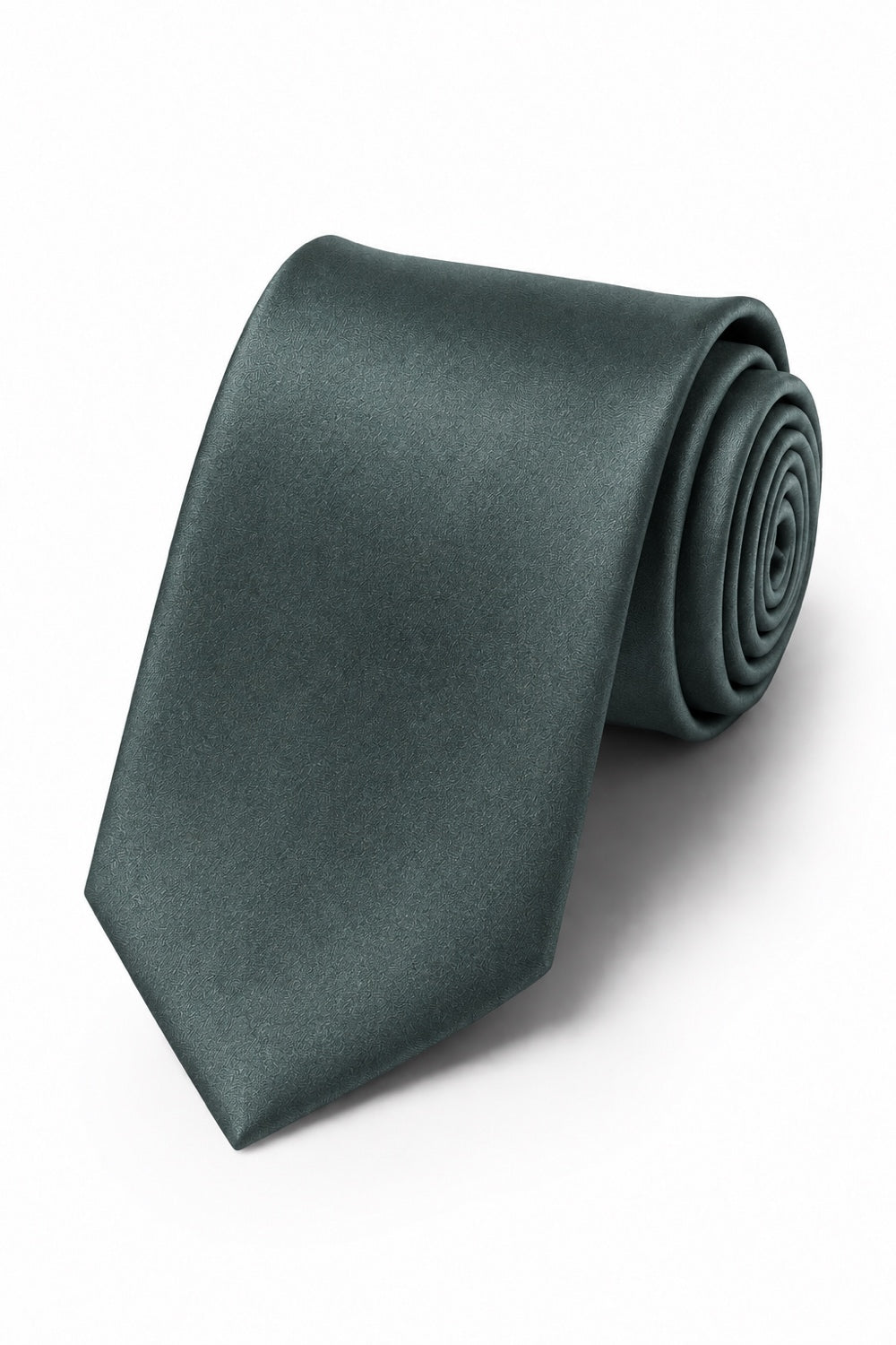 Allure Men Sage Solid Satin Silk Necktie