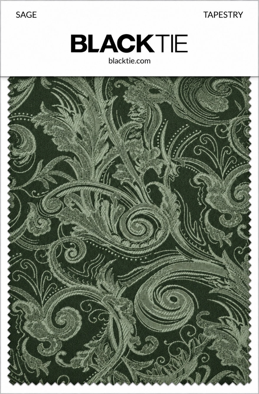 Cardi Sage Tapestry Necktie