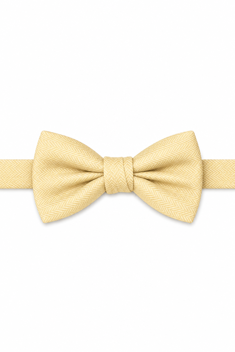Cardi Sand Herringbone Bow Tie