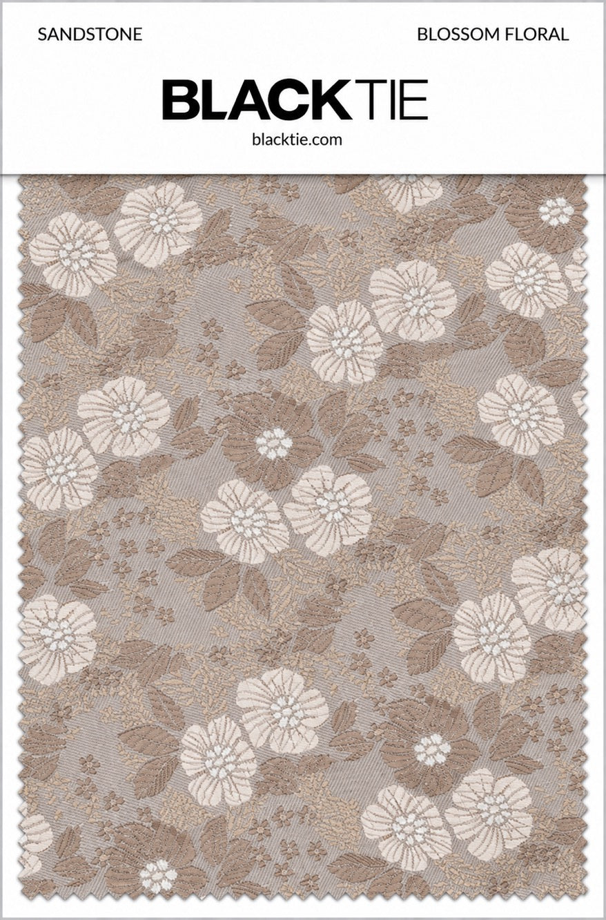 Ted Stanford Sandstone Blossom Floral Necktie