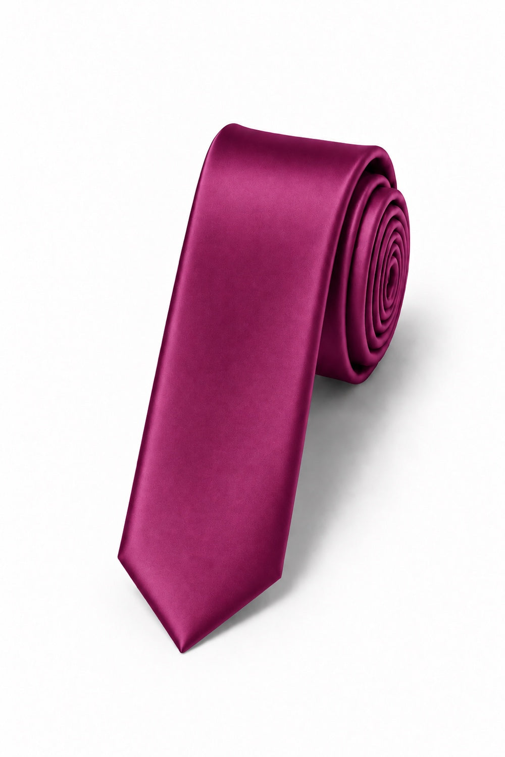 Cardi Sangria Luxury Satin Skinny Necktie