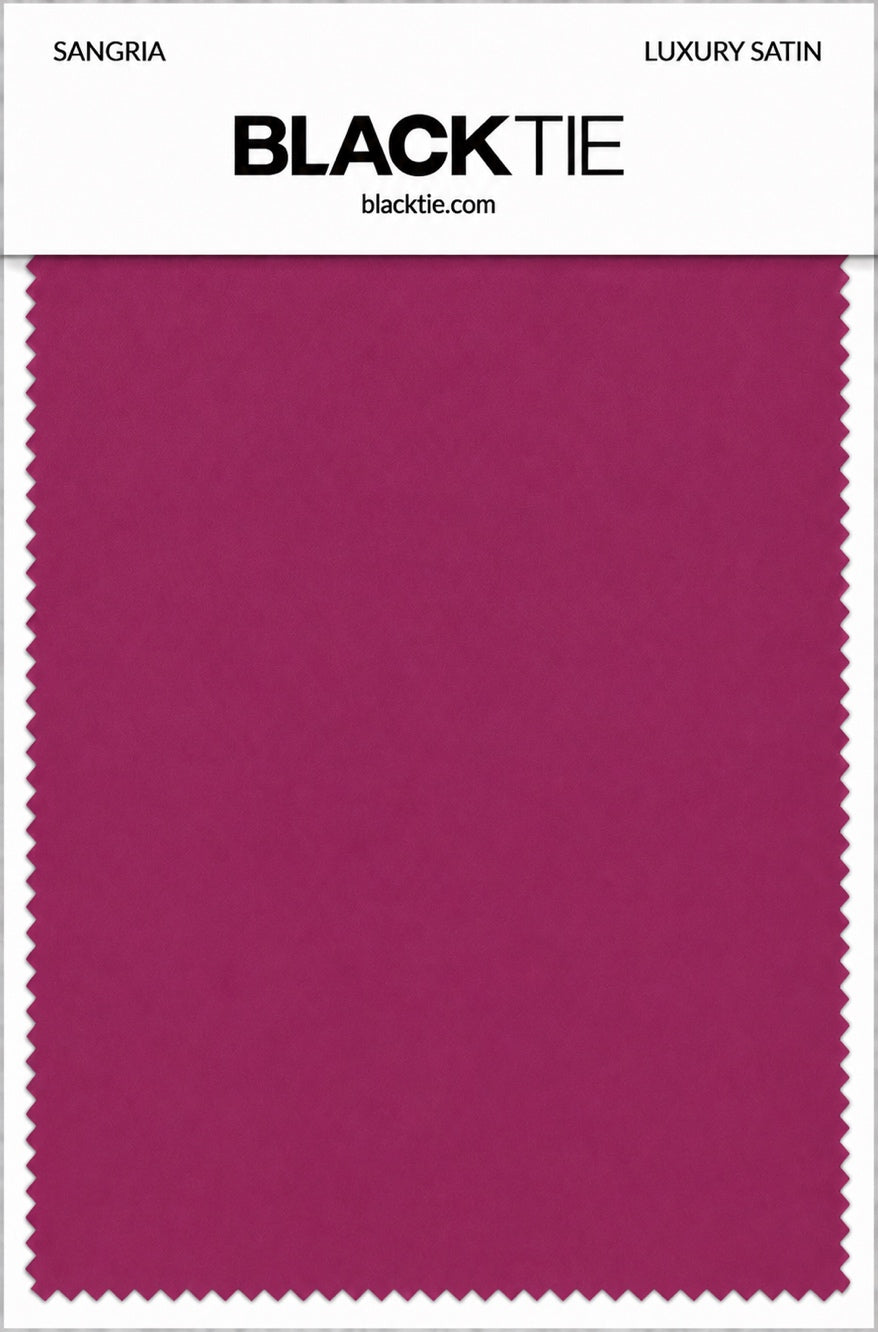 Sangria Luxury Satin fabric swatch card