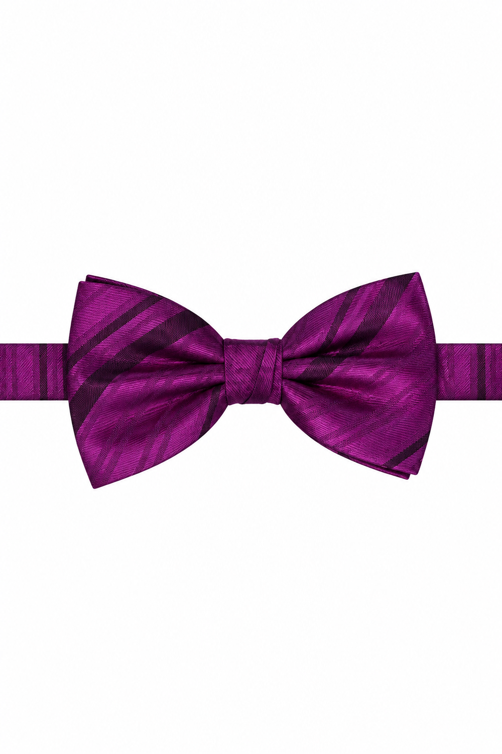 Cardi Pre-Tied Sangria Striped Satin Bow Tie
