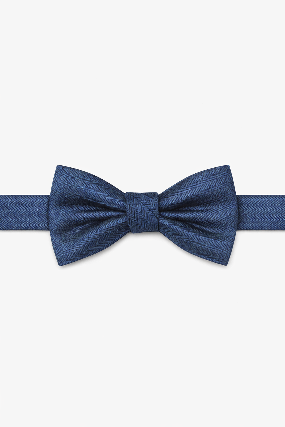 Cardi Sapphire Herringbone Bow Tie