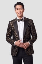 Ted Stanford "Savannah" Black & Gold Peak Tuxedo Jacket (Separates)
