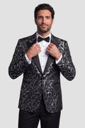 Ted Stanford "Savannah" Black & Silver Peak Tuxedo Jacket (Separates)