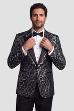 Ted Stanford "Savannah" Black & Silver Peak Tuxedo Jacket (Separates)