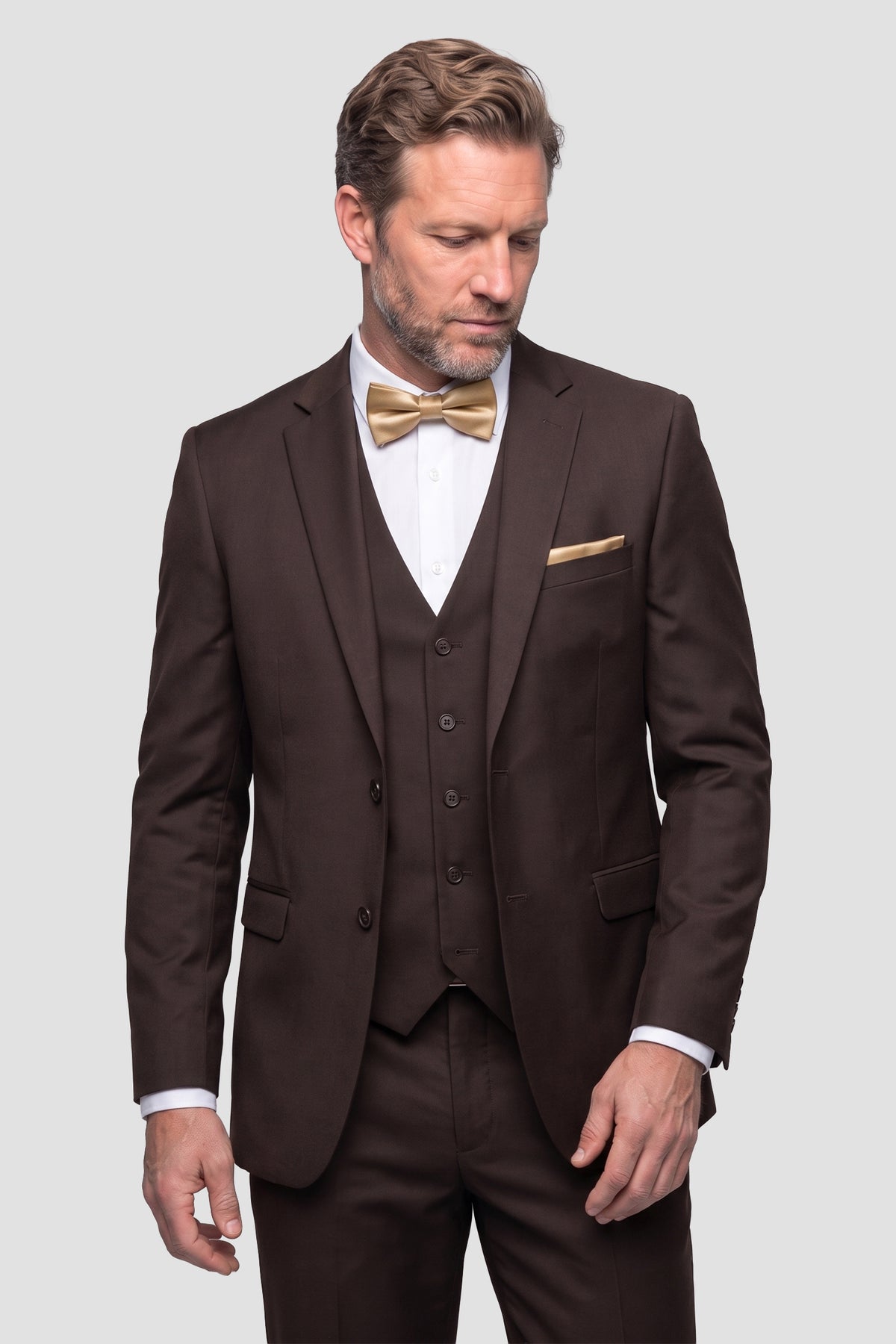 Allure Men "Savoy" Brown Suit Jacket (Separates)