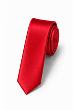 Cardi Scarlet Luxury Satin Skinny Necktie