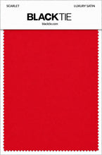 Scarlet Luxury Satin fabric swatch card