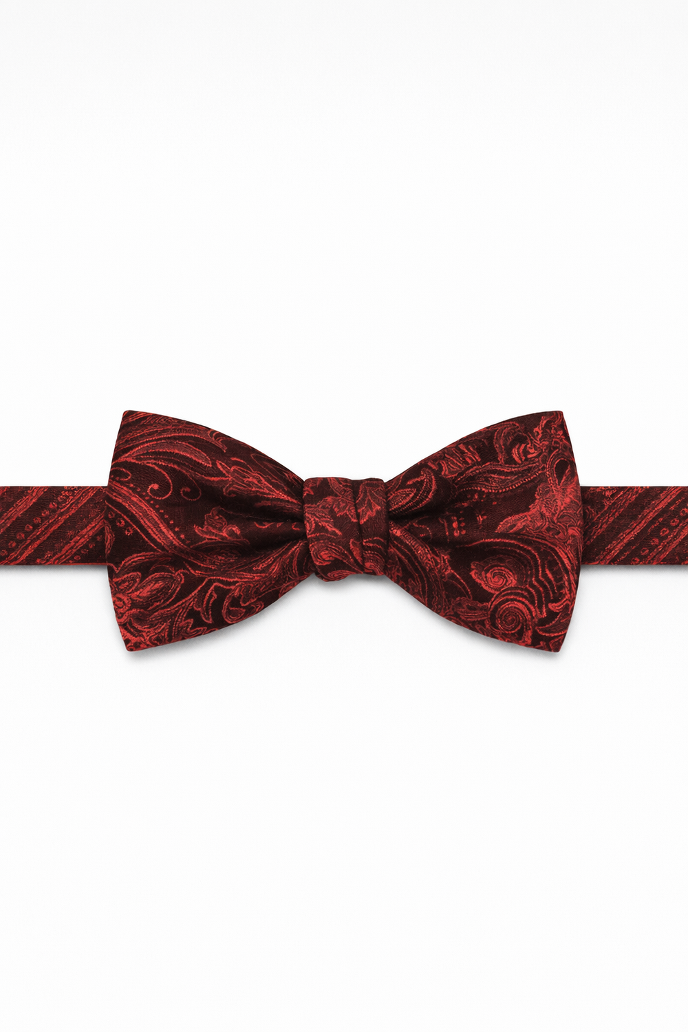 Cardi Pre-Tied Scarlet Tapestry Bow Tie