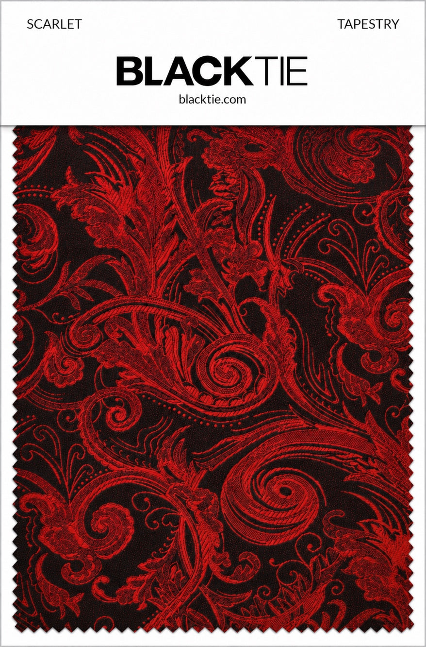 Cardi Scarlet Tapestry Necktie