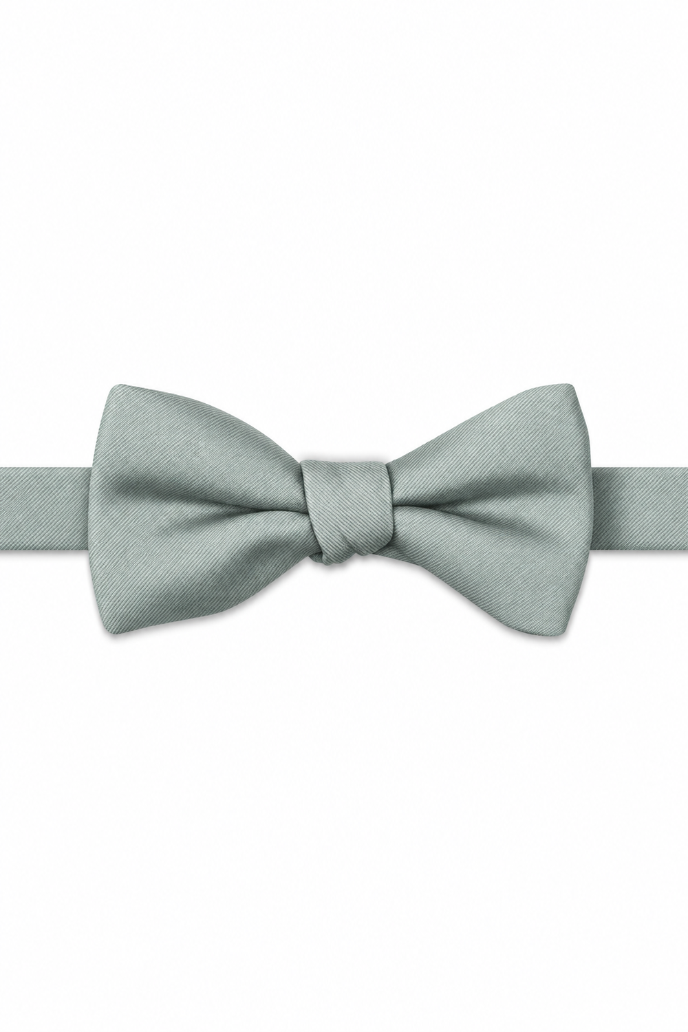Sea Glass Modern Solid Bow Tie - pre-tied bow tie, front view