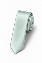 Cardi Sea Glass Luxury Satin Skinny Necktie