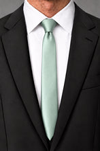 Cardi Sea Glass Luxury Satin Skinny Necktie
