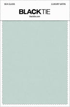 Sea Glass Luxury Satin fabric swatch card