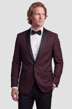 BLACKTIE "Sebastian" Burgundy Pindot Tuxedo Jacket